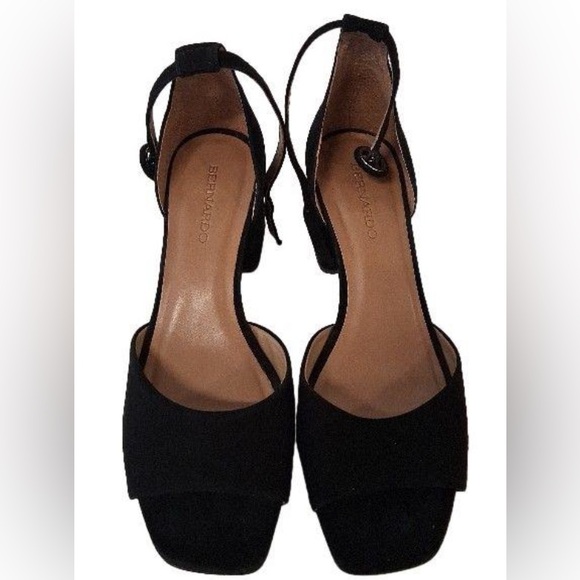 Worn once, Bernardo, size 8, Black Block High Heels, COZY! - Picture 8 of 13
